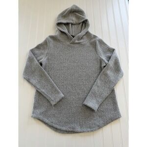 LOFT Outlet Petites Hooded Sweater SP Gray Soft Pullover Hoodie Womens